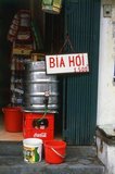 Bia hoi, or ‘fresh beer’ is a Vietnamese institution. The concept was first introduced by the Czechs but now beloved of beer-drinkers all over the country. Beer without preservatives is delivered fresh daily in small tanker-trucks. Bia hoi establishments are usually very basic.<br/><br/>

The streets of the capital, Hanoi, and especially the largest city, Ho Chi Minh City bustle with enthusiasm and business energy. The abandonment of socialist economics and its gradual replacement by limited market-oriented capitalism has been welcomed by the populace. People everywhere are angling to make money, and the streets are filled with small-scale private enterprises selling all manner of items.